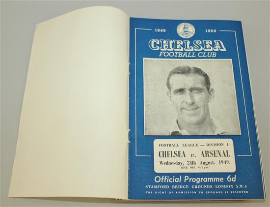 Thirty two 1948-1950 Chelsea Football Club programmes,